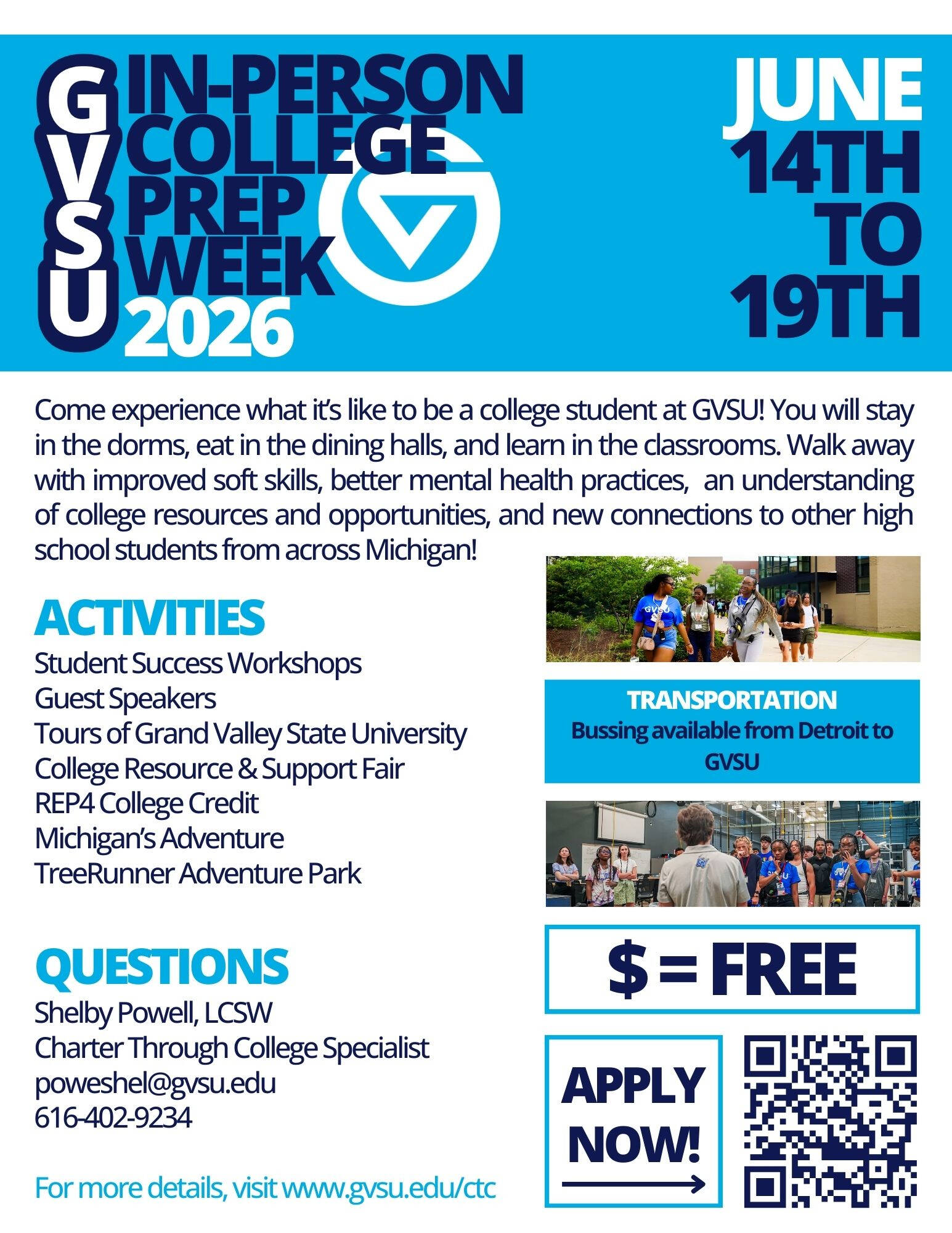 In-Person College Prep Week 2026 Promotional Flyer